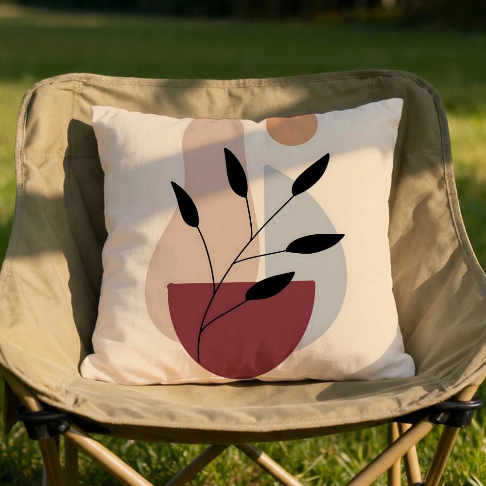 Трендовая деревенская геометрическая наволочка Мягкая двусторонняя Прочная наволочка для подушки Многоцелевое использование для дома Автомобиля Ежедневный комфорт