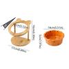 Wooden Stand Cat Ceramic Bowl Ergonomic Anti Vomiting Bowl Dog Cat Feeder  For Cat Dog