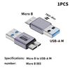 Адаптер USB A/C - Micro B 3.0, 10 Гбит/с, сверхскоростной преобразователь синхронизации данных для Macbook Pro, адаптер Samsung Type C - Micro B