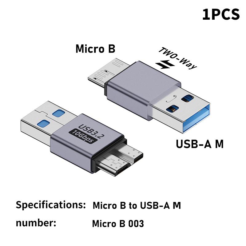 Адаптер USB A/C - Micro B 3.0, 10 Гбит/с, сверхскоростной преобразователь синхронизации данных для Macbook Pro, адаптер Samsung Type C - Micro B