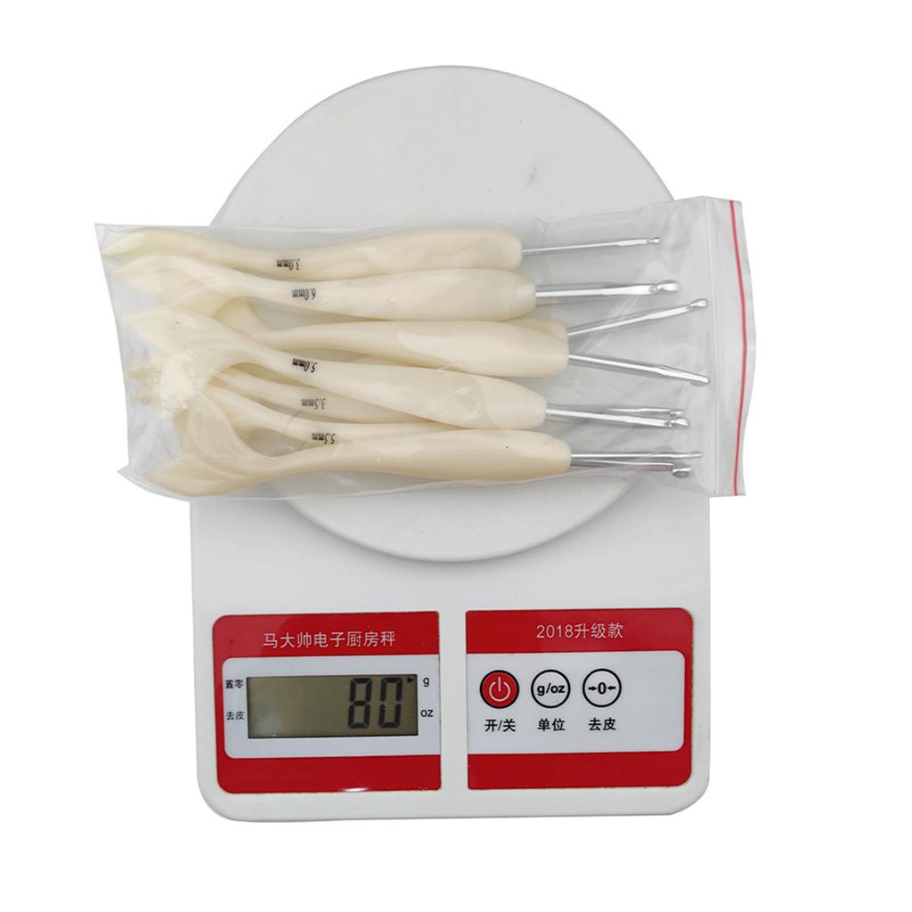 8 шт. эргономичный крючок для вязания 2,5-6,0 мм алюминиевый крючок для вязания с ручкой из смолы в виде рыбьего хвоста для начинающих любителей