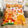 Lovely Squirrel Duvet Cover Cartoon Animal Starry Sky Moon Universe Blue Cloud Bedding Set Watercolor Painted Art Quilt Cover