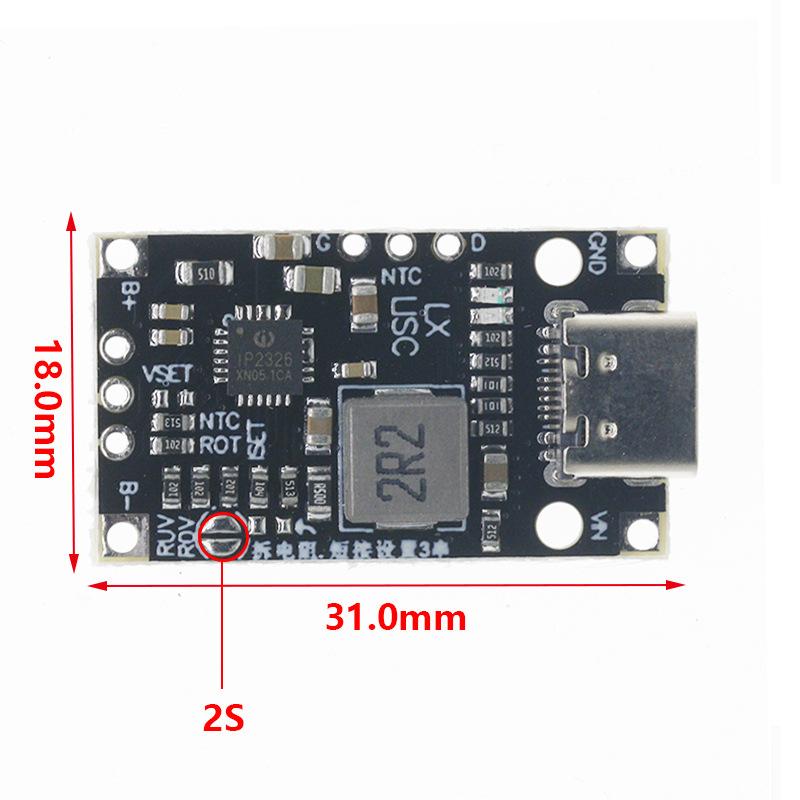 USB 2S 3S BMS 15 Вт 8,4 В 12,6 В 1,5 А Модуль повышения заряда литиевых батарей С балансировкой Поддержка быстрой зарядки С индикатором Type-C