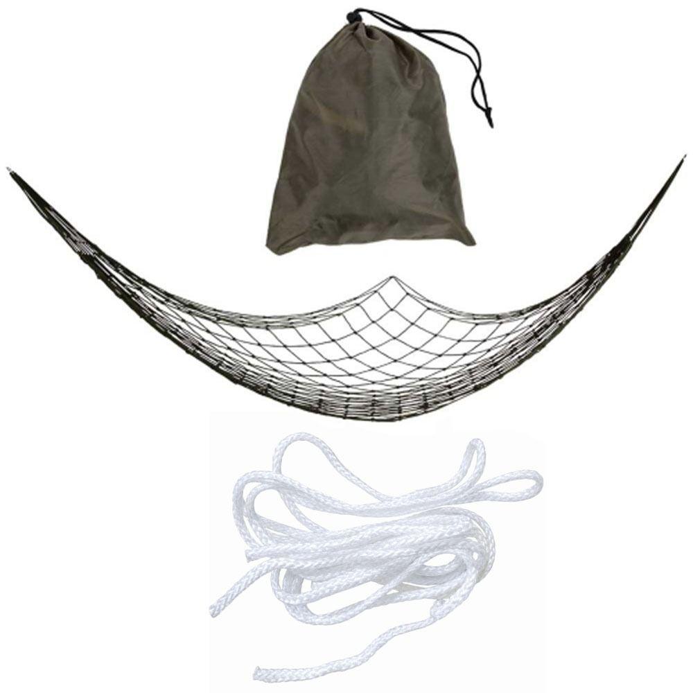 200x80cm Outdoor Hammock Thick Nylon Rope Camping Hammock Durable Nylon Mesh Hammock Home Leisure
