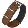 Torbollo Watch Strap, Soft Vintage Suede Leather Watch Band, 4 Retro Colors, 18/20/22mm, 1.5mm Thick, Fits Wrist Sizes 6.7-9.5 Inches