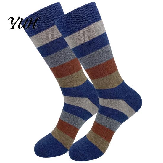 Men Argyle Crew Socks Socks, Plus Size, Colorful Striped Cotton Retro Casual Dress Thickened Autumn Winter for Cold Weather Soft Breathable Footwear