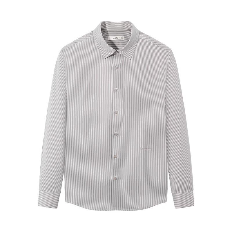 Мужская бесшовная полосатая рубашка Qipai в стиле business casual с длинным рукавом