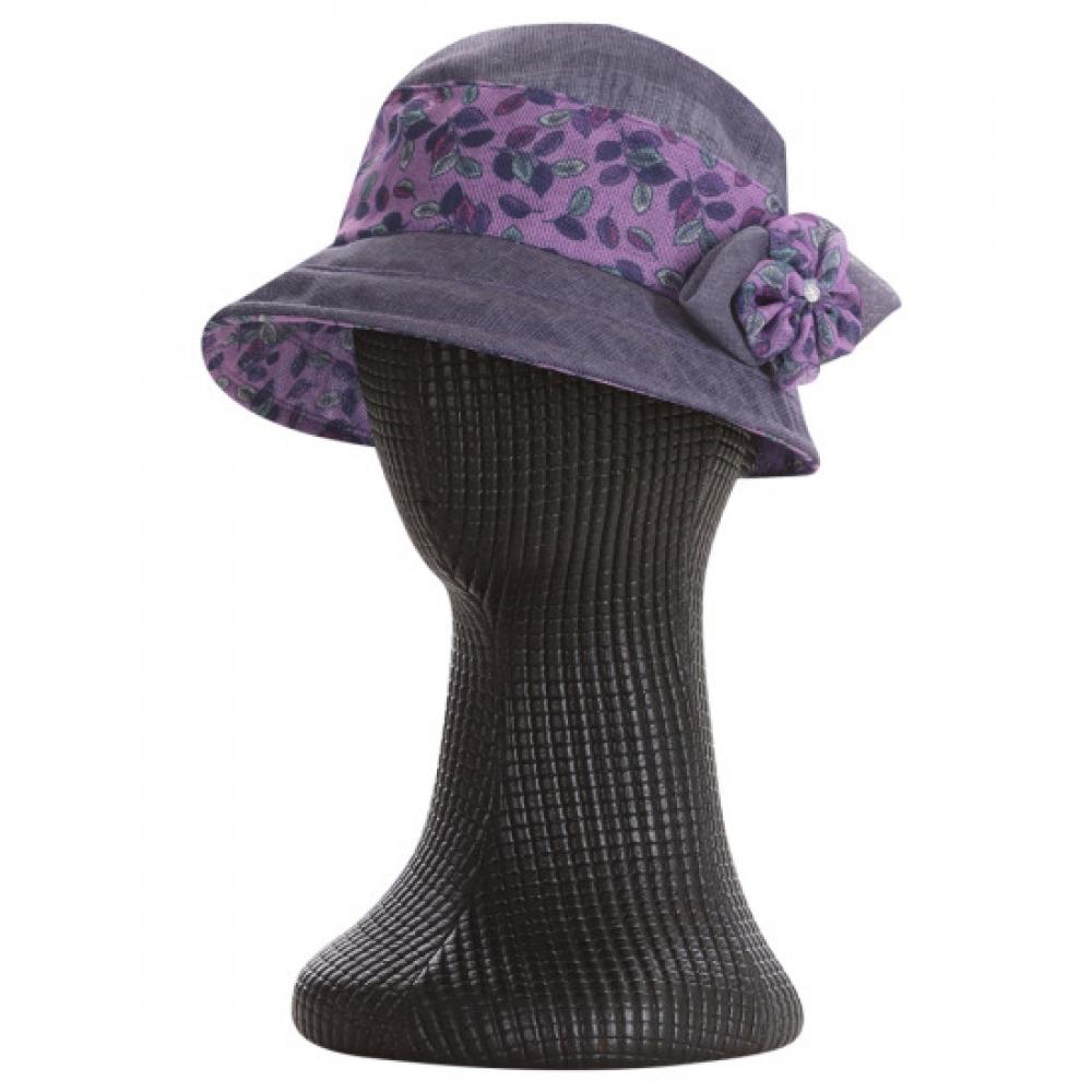 Shop Women Mesh Corsage Bucket Hat Purple Km Wh 0641