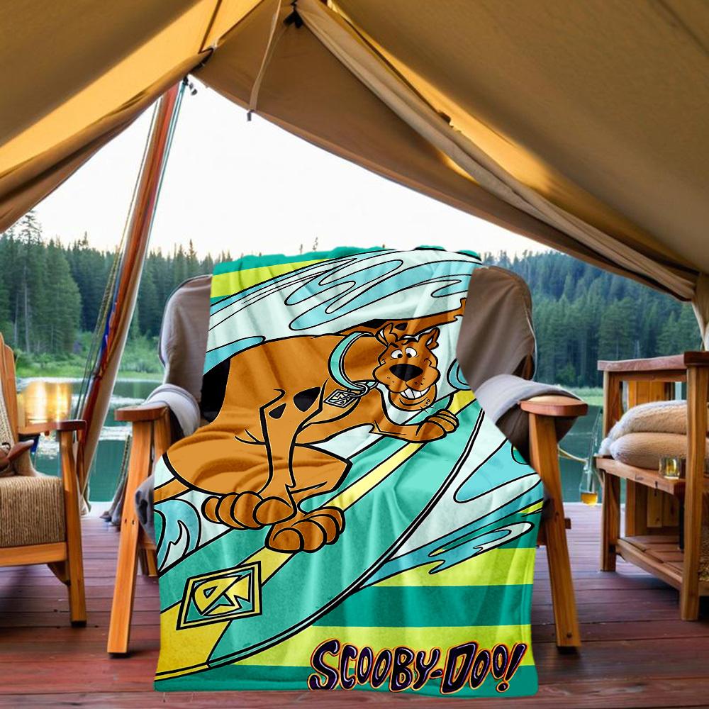 1 шт. Плед Scooby Doo для улицы, легкий, фланелевый, мягкий и теплый, для использования в любое время года на диване