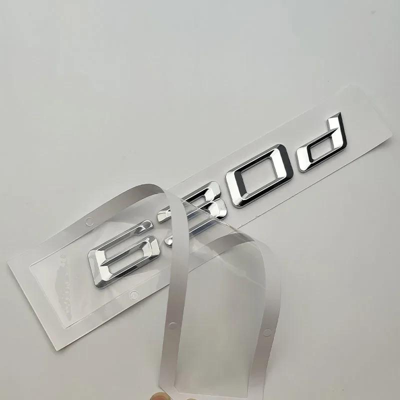 3D ABS Chrome Auto Letters Badge Decal Car Rear Trunk Sticker For BMW 6 Series GT F06 F12 F13 Logo 630d 640d Emblem Accessories