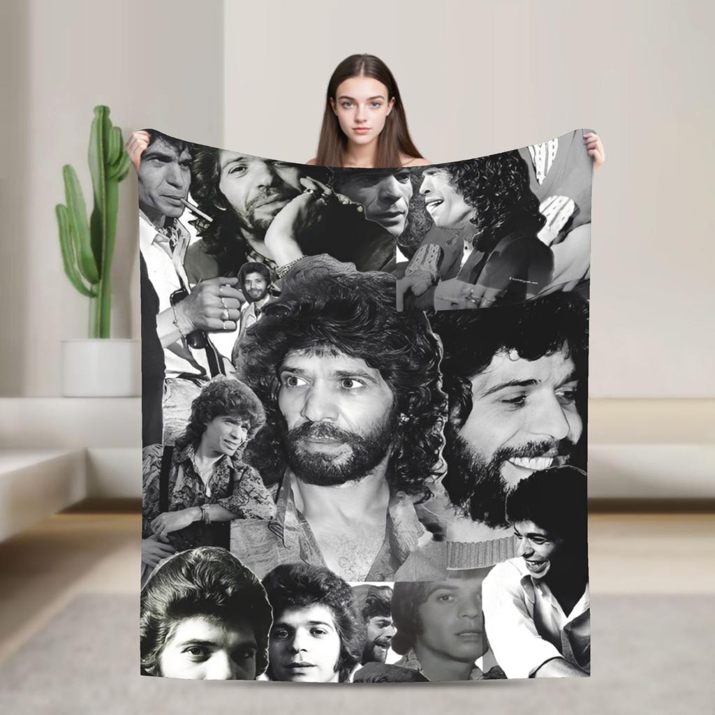 Camarons De La Isla Flamenco Singer Wool Fashion Blanket Music Rock Funny Throw Fashion Blanket for Home 125*100cm Ultra-Soft