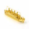 Gold Metal DIY Assembly Model 3D Jigsaw Puzzle Titanic Model Jigsaw Puzzle Toy