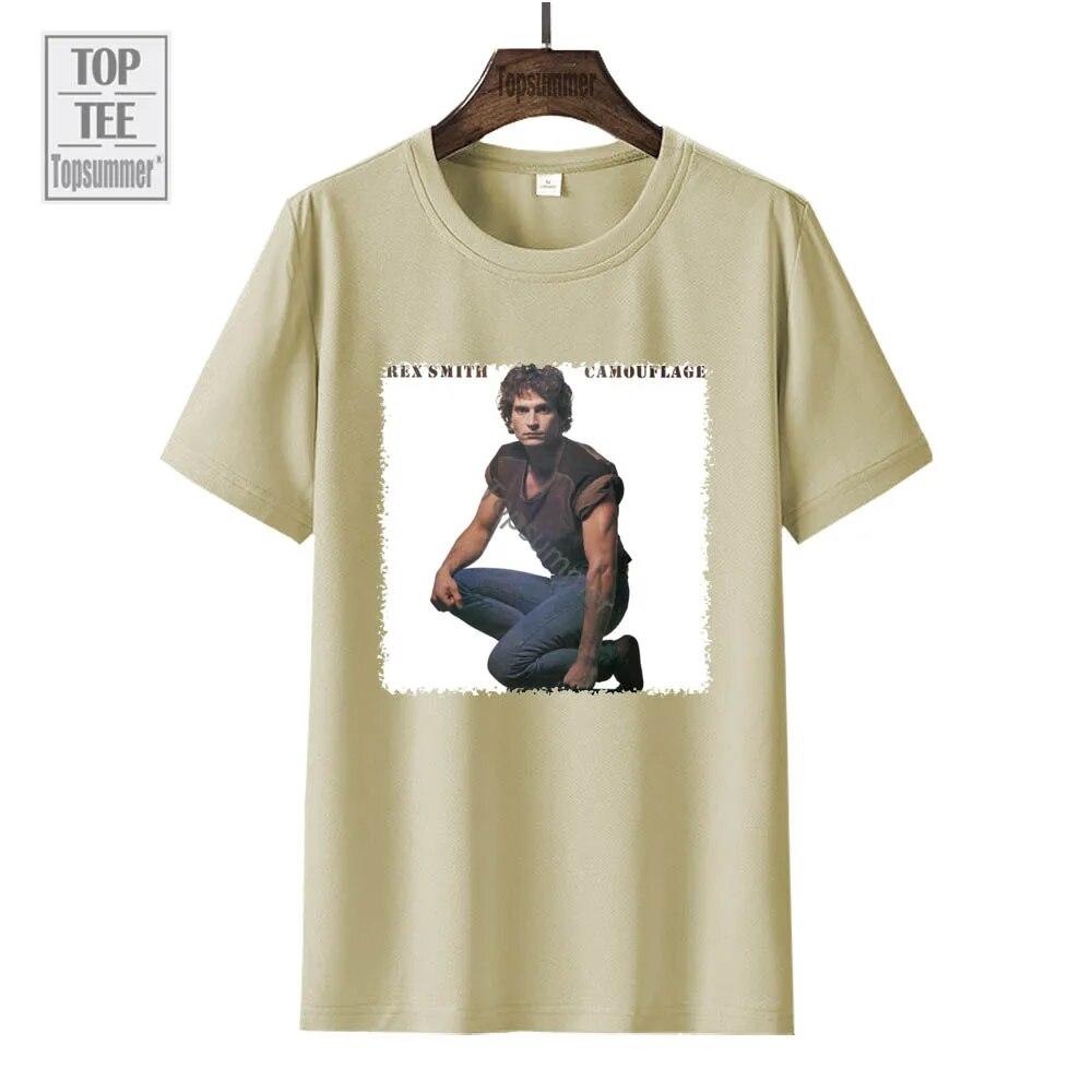 Камуфляжная футболка с альбомом Rex Smith Tour, футболка унисекс, готическая рок-футболка с графическим принтом, женские черные футболки