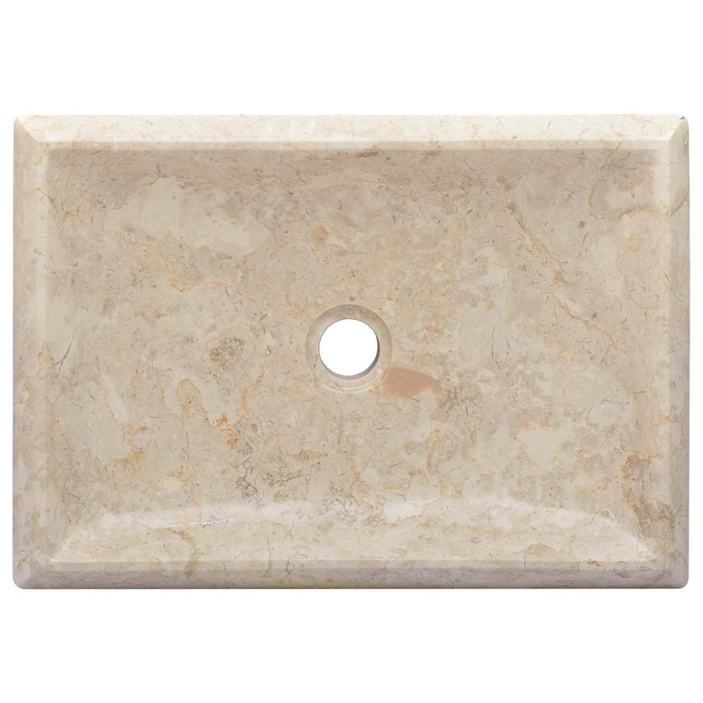 Cream Wash Basin 50 x 35 x 10 cm Marble