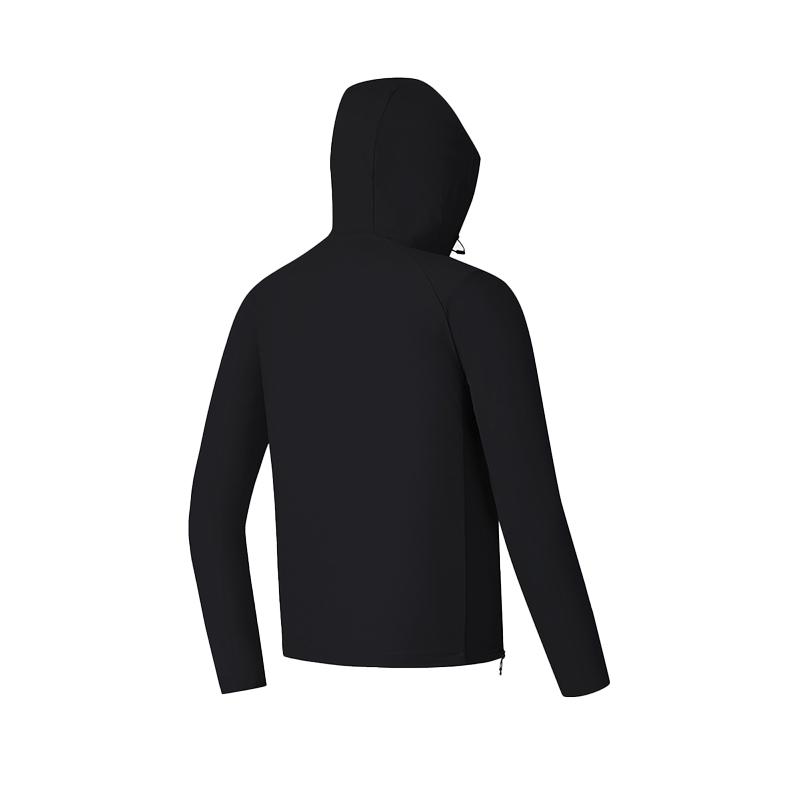 Fila Серия Фитнес Спортивная Мода Простая Легкая Прохладная Дышащая Куртка с Капюшоном Мужская Куртка Черная A51M521501F-BK