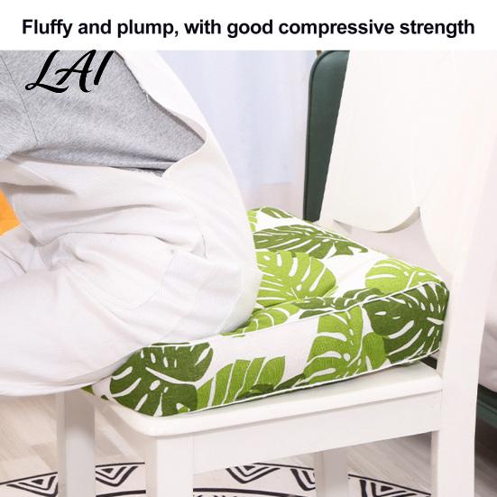 Universal Chair Cushion for Home Office Modern Stylish Cushion Ultra Soft Square Geometric or Durable Polyester Seat Pad Students Plant Prints,