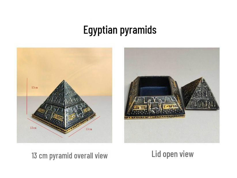 Cross-Border Egyptian Mummy Pyramid Figurine - Pharaoh Coffin Souvenir Craft Ornament