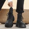 Ботинки мартин мужские простые и универсальные новые осенне-зимние бархатные на платформе мужские туфли черные рабочие ботинки 30366-J