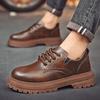 High Quality 2024 Men Casual Leather Business Tooling Shoes Comfy Thick Bottom Italian Male Shoes Antiskid Outdoor Oxford Shoes