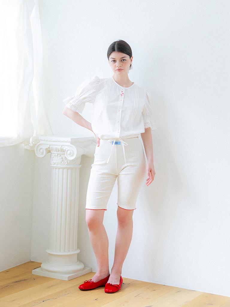 SORDI Punching Capri Pants_Cream