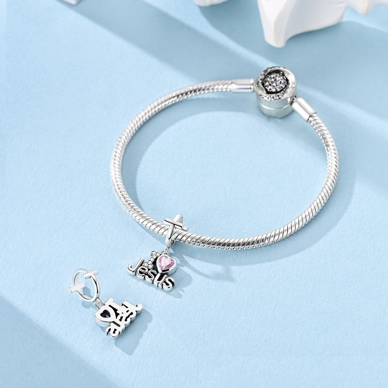 925 Silver Charms Beads I Love the Jesus Charm Pendant Fit Charm Bracelets DIY Jewelry Birthday Gift