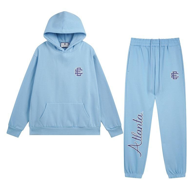 European and American trendy brand EEl classic sports men and women couples hooded sweater corset sweatpants set trendy