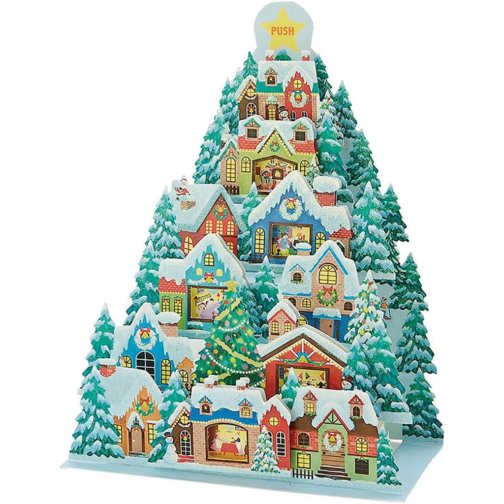 Sanrio Рождественская открытка Музыкальная открытка Дом Дерево 20 Рождественских Зимних Песен Поздравительная открытка Возможна доставка за границу SANRIO 528714 & JXPM25-3