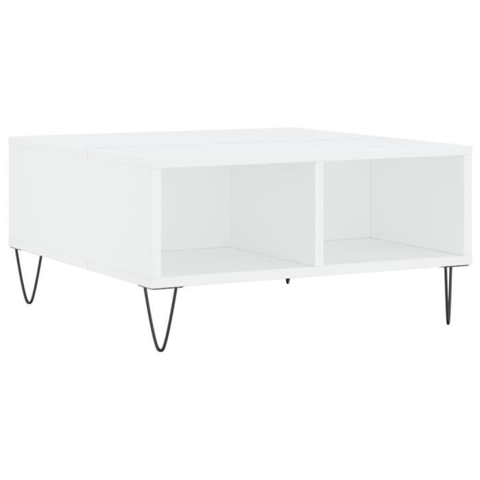 VidaXL Coffee Table White 60x60x30 Cm Engineered Wood 827036