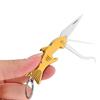 Shark Shaped Fruit Cutter Stainless Steel Pocket Cutter Portable Folding Cutter Keychain  Outdoor