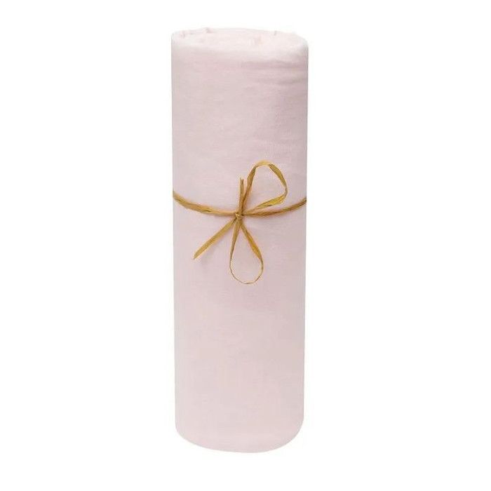 Drap housse lit bébé 60 x 120 cm / 100% coton / 57 fils/cm² - Rose