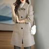 Women Winter Overcoat Turn-down Collar Pockets Pure Color Single-breasted Cardigan Loose Fit Coat Thermal Long Sleeves Commuting Dating Winter Coat