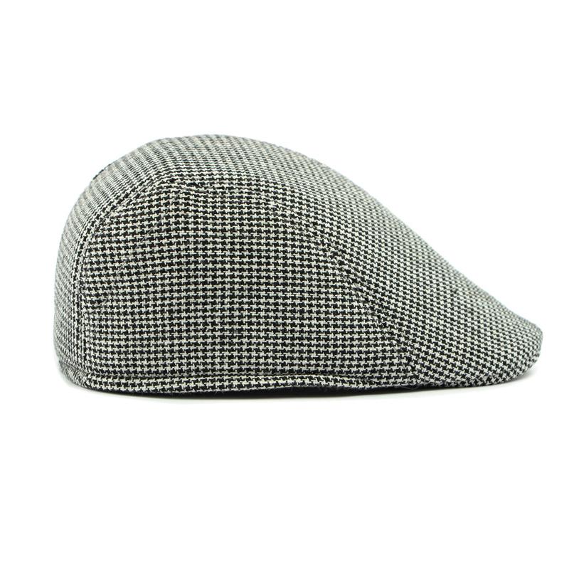 Осенне-зимняя мужская шляпа для людей среднего и пожилого возраста, ретро-шляпа в британском стиле, маленькая хлопковая шляпа с узором «гусиная лапка»