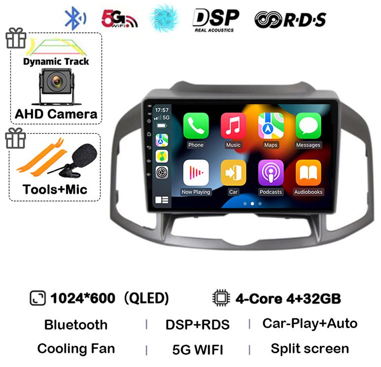 Android 14 Carplay Auto WIFI автомобильное радио для Chevrolet Captiva 1 2011 2014 2015 2016 GPS мультимедийный видеоплеер стерео головное устройство