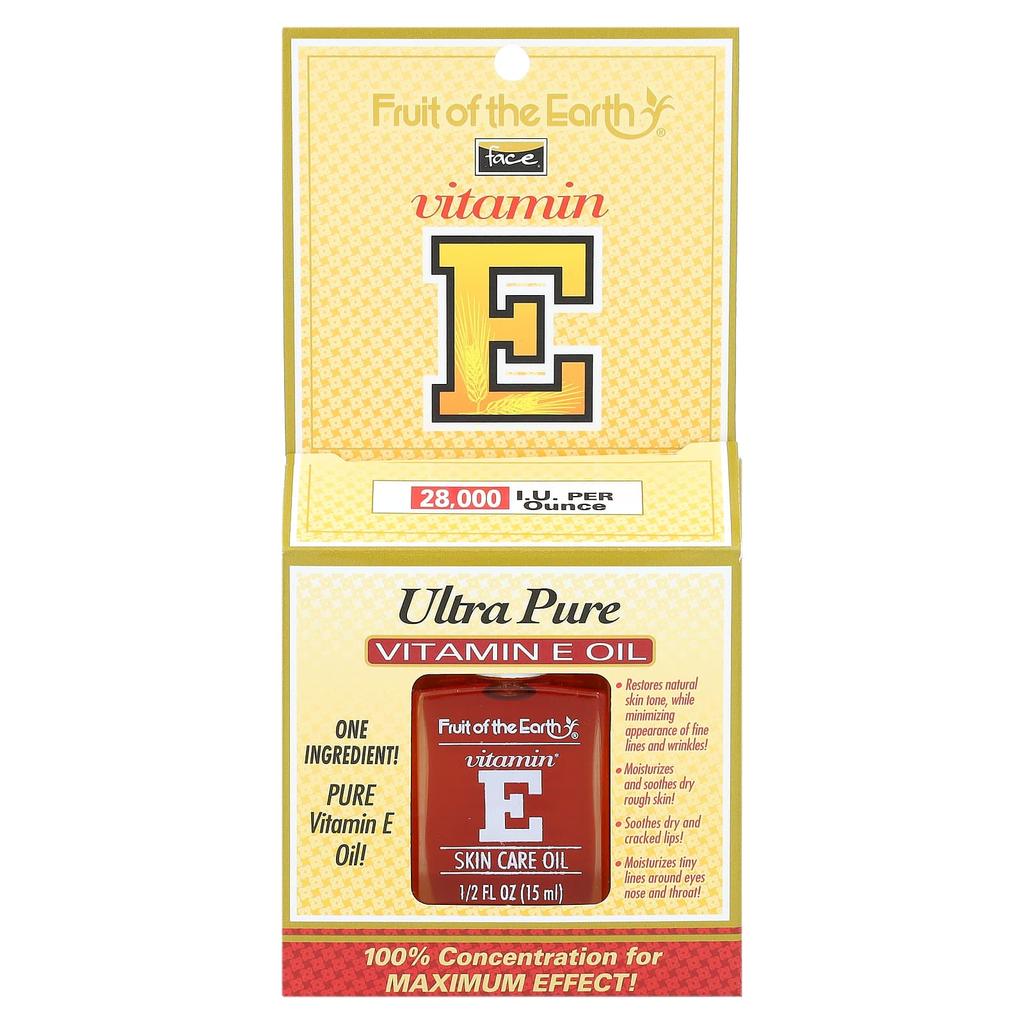Face, Ultra Pure Vitamin E Oil, Unscented, 28,000 Iu, 15 Ml (1/2 Fl Oz)