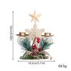 Christmas Golden Candle Holder New Year Table Ornaments Christmas Snowflake Star Iron Candlestick