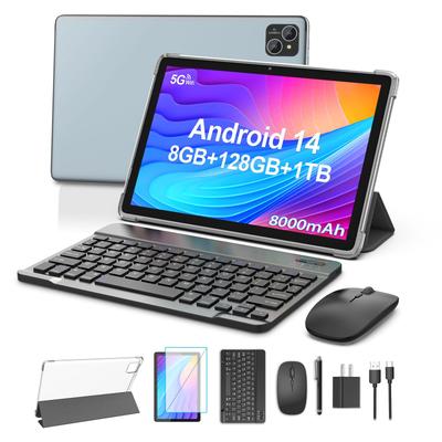 Планшет PUTECCH Android 14 2024 Новая модель с TF 5G Двойной Bluetooth 1280 x 800 FHD GMS Планшетный ПК с мышью и пером 10-дюймовый Wi-Fi 8 ГБ+128 ГБ+1 ТБ