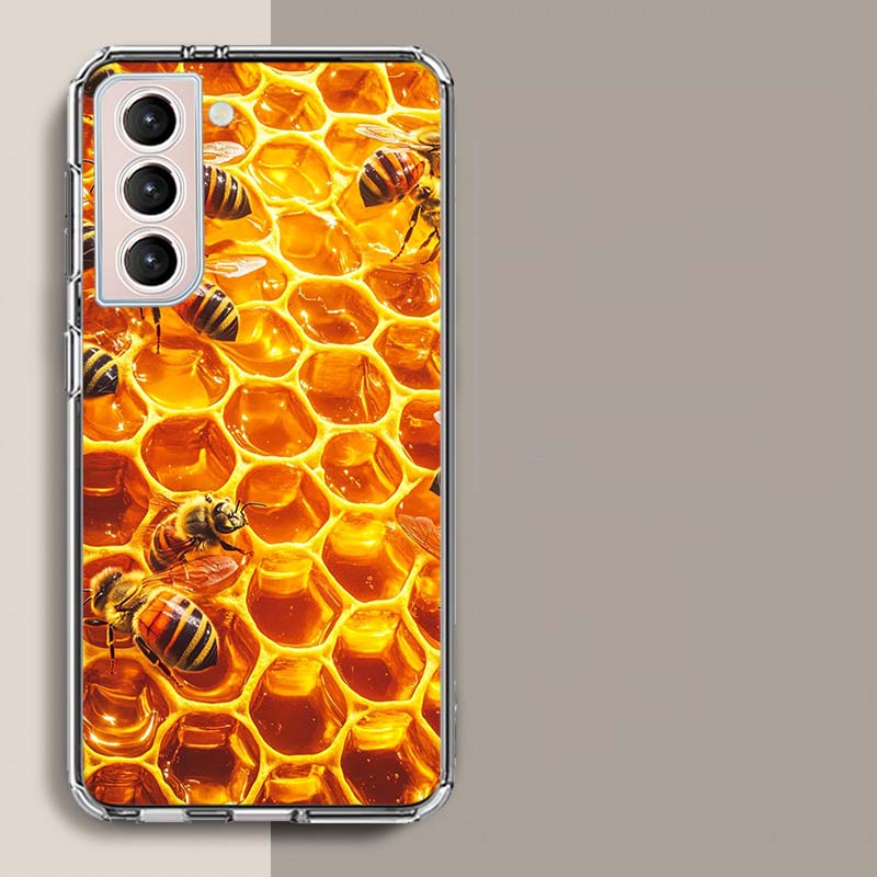 Пчелы и Мед в Сотовом Чехле Для Телефона Для Samsung A16 A26 A36 A56 A17 A15 A25 A35 A55 A14 A24 A34 A54 A04S A05S Galaxy Note
