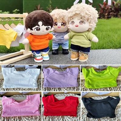 Игрушки Аксессуары Хлопковые Куклы Одежда Модный Стиль Эластичная Мини Одежда Футболки Свитеры для 10/15/20см Хлопковые Набивные Куклы