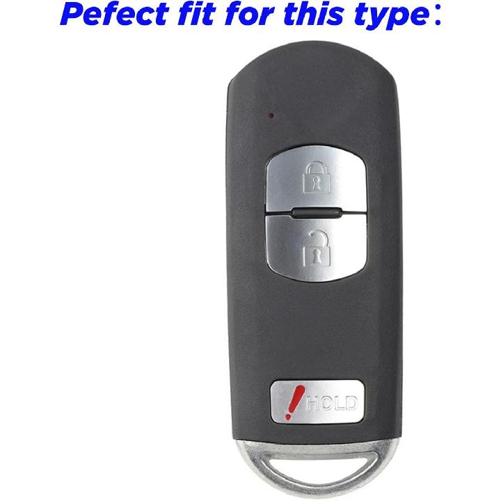 Key Fob Cover for Mazda CX5: 3 Buttons Key Fob Case Fit for Mazda CX7 CX9 CX5 CX3 Mazda 3 2010 2011 2012 2013 2014 2015 2016 2017 2018 2019 2020...