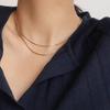 Винтажная цепочка на шею Золотой цвет Ожерелья для женщин Тонкие цепочки на шею Минималистичный кулон Чокер Ювелирный тренд Collares
