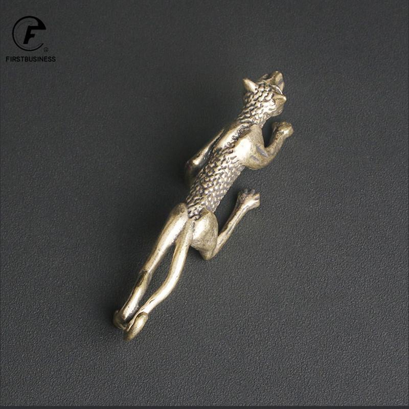 Античная бронза Сильная статуэтка Panthera Pardus Винтажная медная скульптура леопарда Украшения Животное Чайный питомец Фигурка Декор для рабочего стола