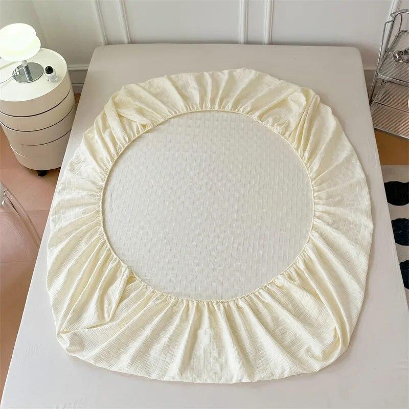 Защитный чехол для матраса из хлопчатобумажного хлопка, противоскользящая дышащая эластичная лента, простынь, наматрасник, топпер без наволочки