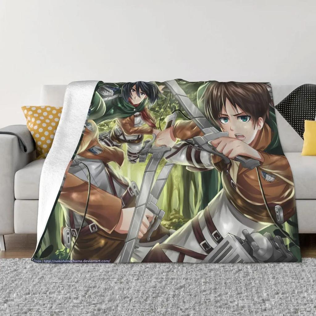 Атака титанов фланелевые пледы Shingeki No Kyojin аниме одеяло для постельного белья автомобиль супер теплое одеяло для спальни
