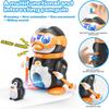 Детский 18 шт. Сделай сам Сборный Лыжный Пингвин Животное Строительный Блок Модель, Освещение И Музыка, Детская Головоломка Игрушки для Раннего Развития