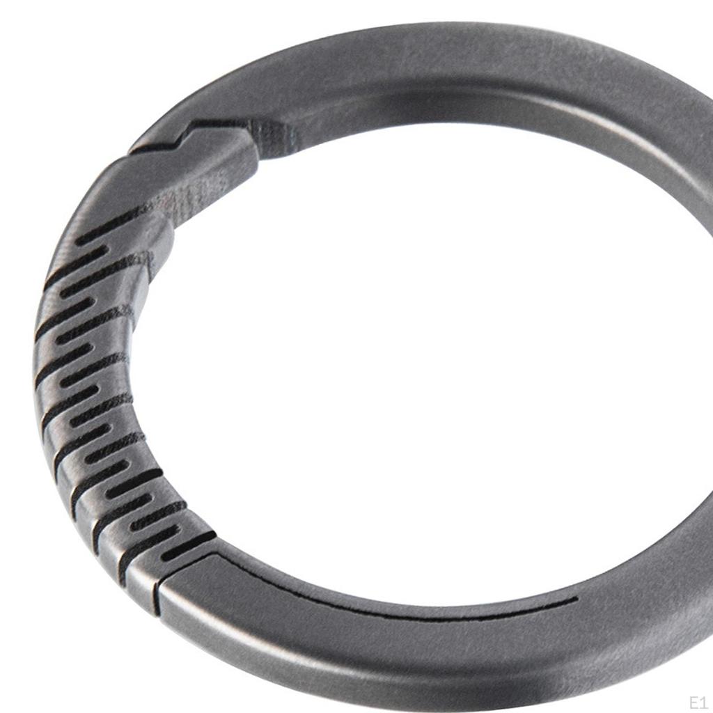 Titanium Alloy Keychain Rings Key Spring Snap Minimalist Practical Multipurpose Buckle for