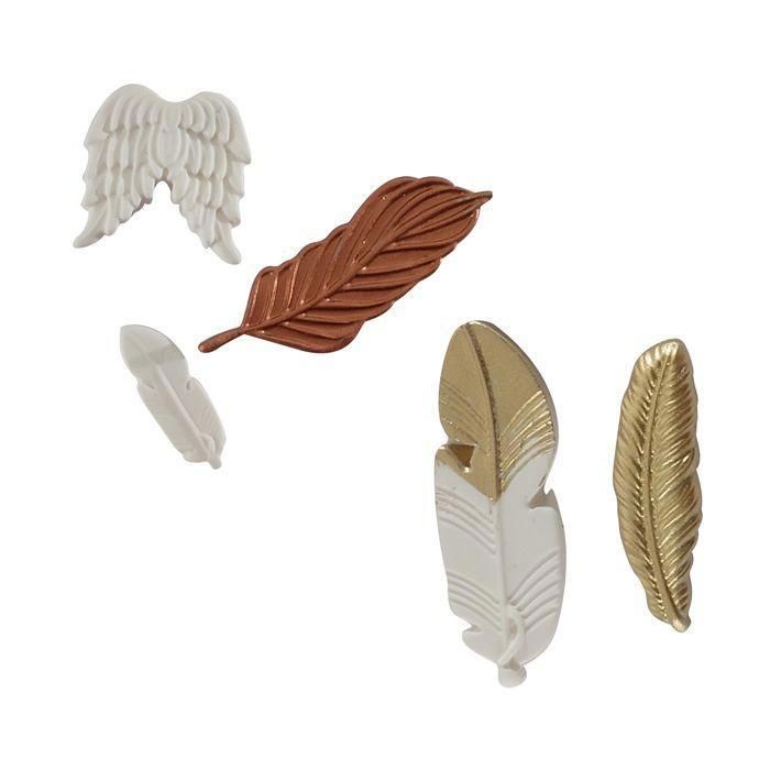 Moule en silicone - LE GEANT DE LA FETE - Mini - Thème plumes - Flexible - Démoulage facile