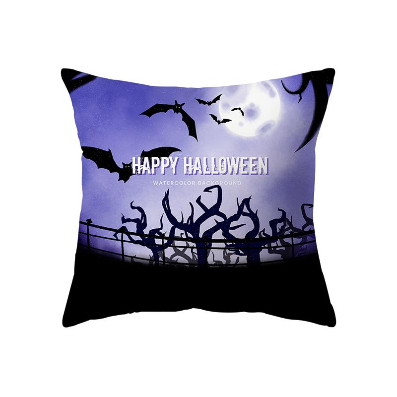 Ужас Хэллоуин летучая мышь тыква с принтом наволочка для дома, гостиной, украшения дивана, полиэстеровая подушка, наволочка