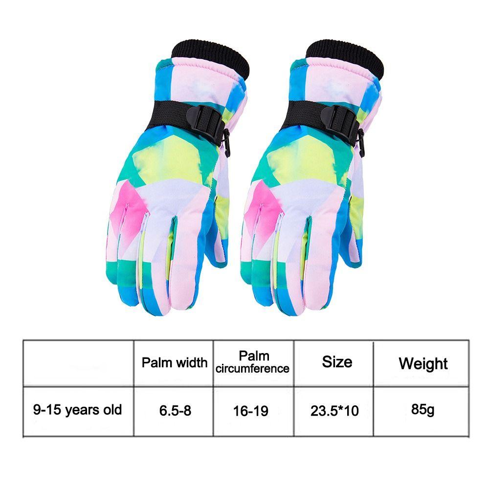 Warm Children Ski Gloves Waterproof Kids Winter Mittens Cute Snow Gloves Snow Snowboard