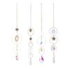 Moon Sun Catcher Crescent Moon Sun Pendant Rainbow Maker Prismatic Suncatcher Hanging Ornament for Home Indoor Window Garden
