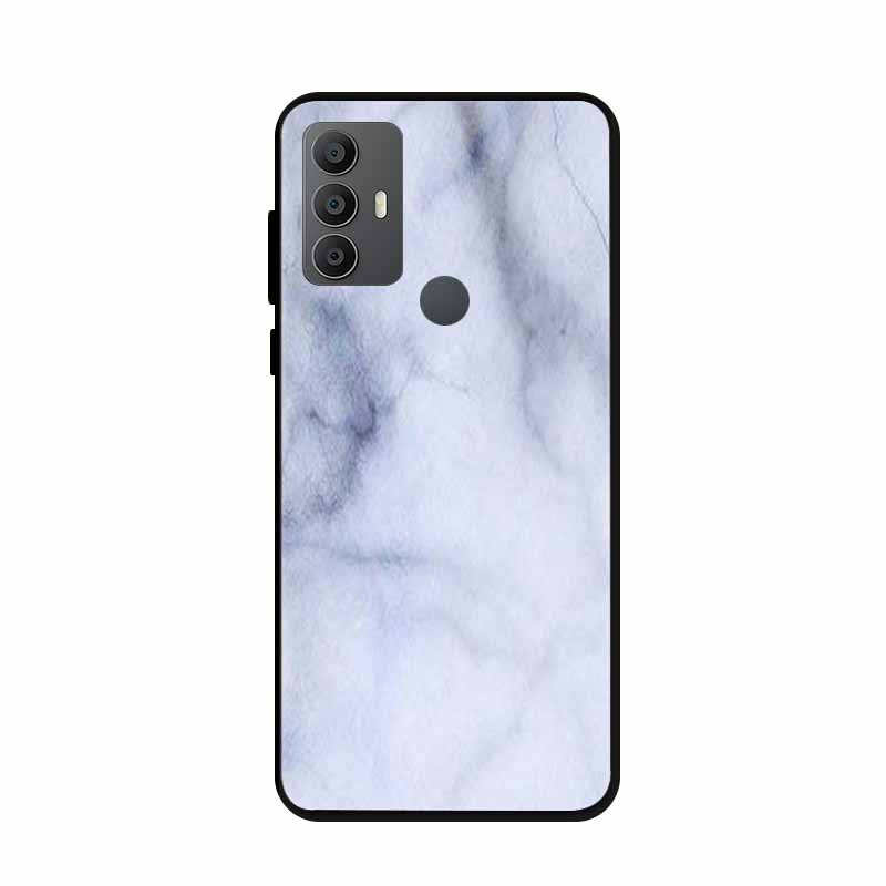 For Alcatel 1V 2021 Case 6002A 6002D 6.52" Marble Silicone TPU Soft Shockproof Phone Case for Alcatel 1V (2021) Covers Coque 1 V